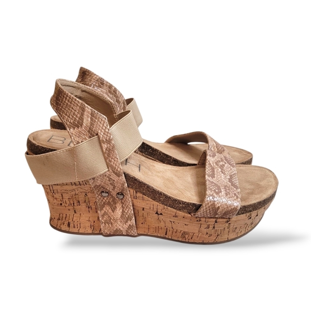 Beach By Matisse Point Break Wedge Sandals Natural Size 9